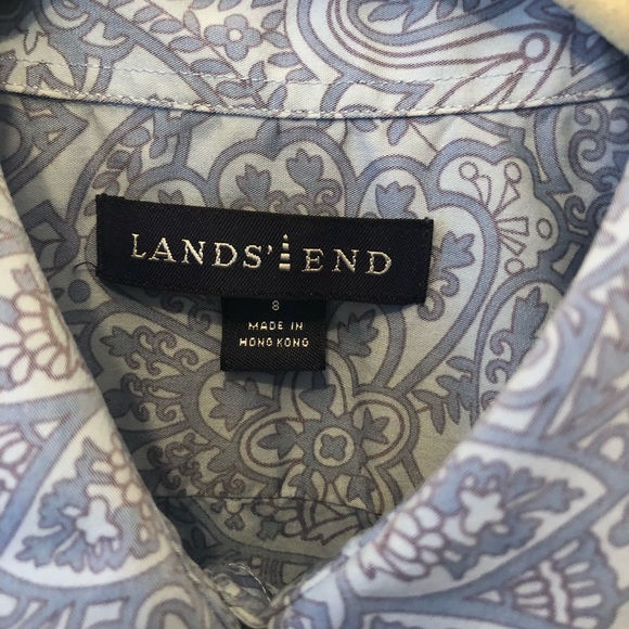 Lands’ End Paisley Wrinkle-Resistant Blouse - Picture 3 of 8